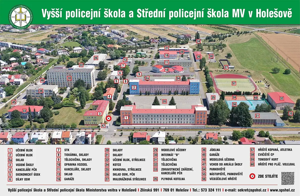 School building: VPŠ a SPŠ MV v Holešově